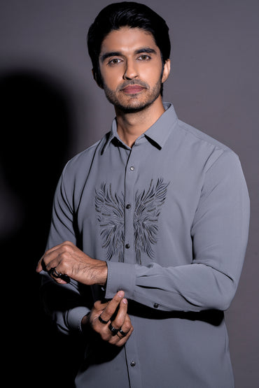 Butterfly Hand Embroidered Shirt